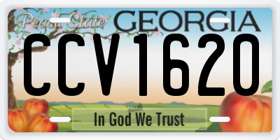 GA license plate CCV1620