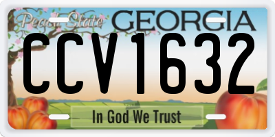 GA license plate CCV1632