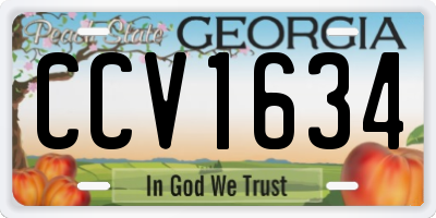 GA license plate CCV1634