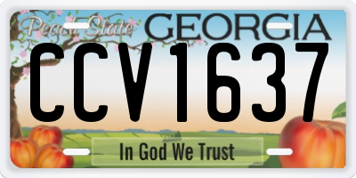 GA license plate CCV1637