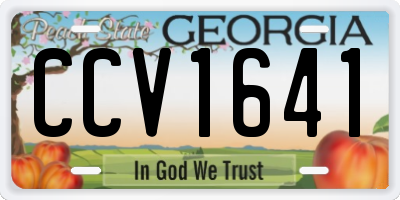 GA license plate CCV1641