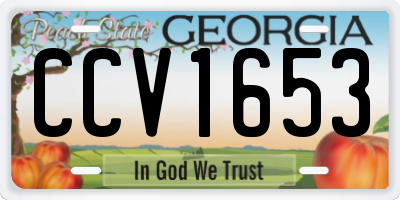 GA license plate CCV1653
