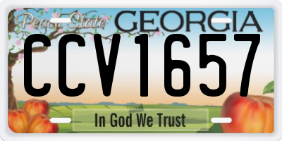 GA license plate CCV1657