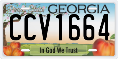 GA license plate CCV1664