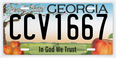 GA license plate CCV1667