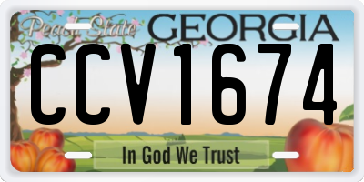 GA license plate CCV1674