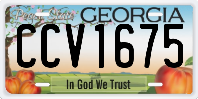 GA license plate CCV1675