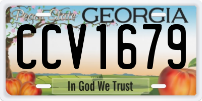 GA license plate CCV1679
