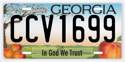 GA license plate CCV1699