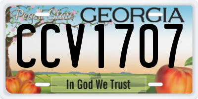 GA license plate CCV1707