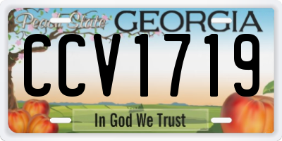 GA license plate CCV1719