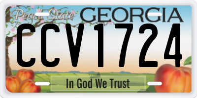 GA license plate CCV1724