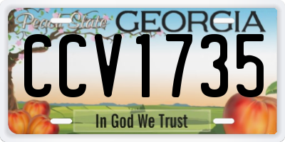 GA license plate CCV1735