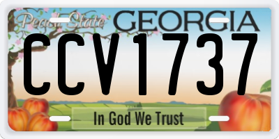GA license plate CCV1737