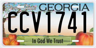 GA license plate CCV1741