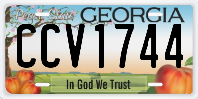 GA license plate CCV1744