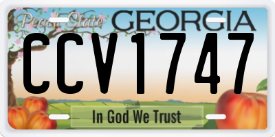 GA license plate CCV1747