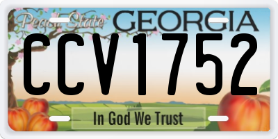 GA license plate CCV1752