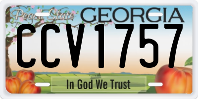 GA license plate CCV1757