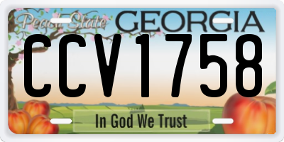 GA license plate CCV1758