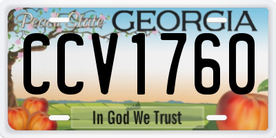 GA license plate CCV1760