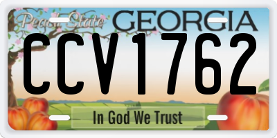 GA license plate CCV1762