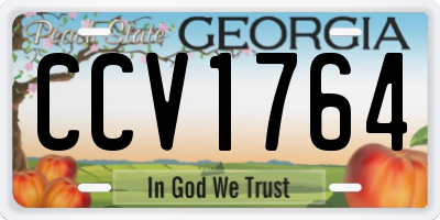 GA license plate CCV1764