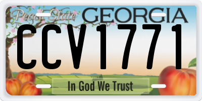 GA license plate CCV1771