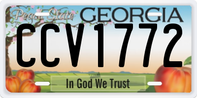 GA license plate CCV1772