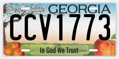 GA license plate CCV1773