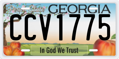 GA license plate CCV1775