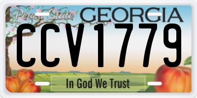 GA license plate CCV1779