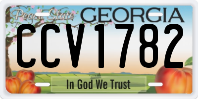 GA license plate CCV1782