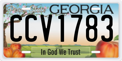 GA license plate CCV1783
