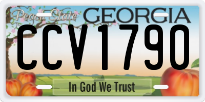 GA license plate CCV1790