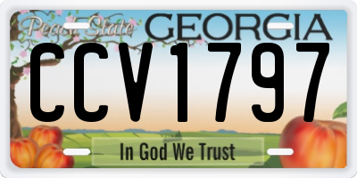 GA license plate CCV1797