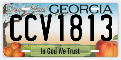 GA license plate CCV1813