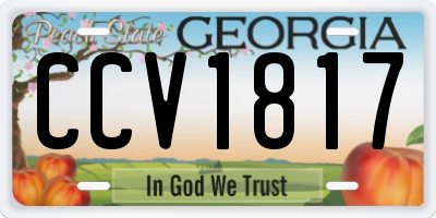GA license plate CCV1817