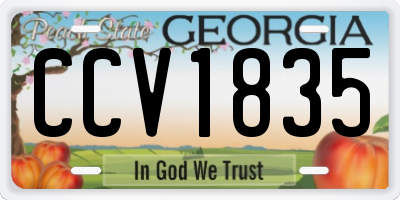 GA license plate CCV1835