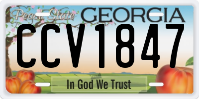 GA license plate CCV1847