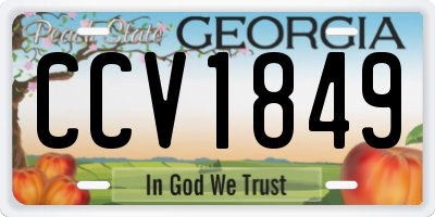 GA license plate CCV1849