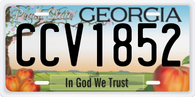 GA license plate CCV1852