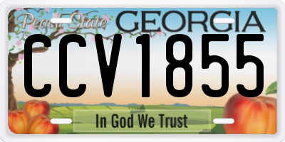GA license plate CCV1855
