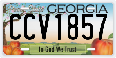 GA license plate CCV1857