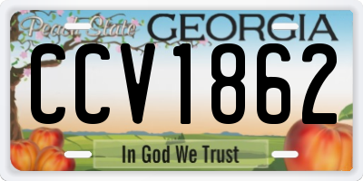 GA license plate CCV1862