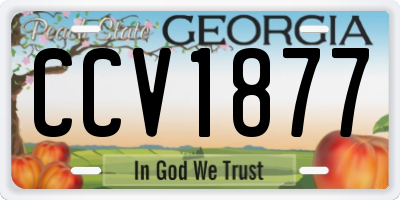 GA license plate CCV1877