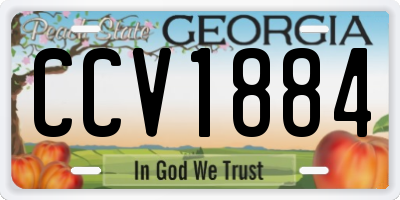 GA license plate CCV1884