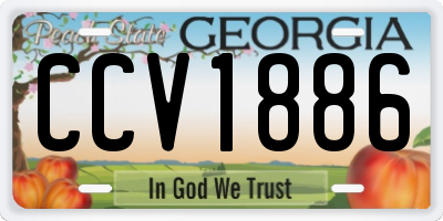 GA license plate CCV1886