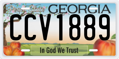GA license plate CCV1889