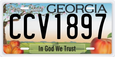 GA license plate CCV1897